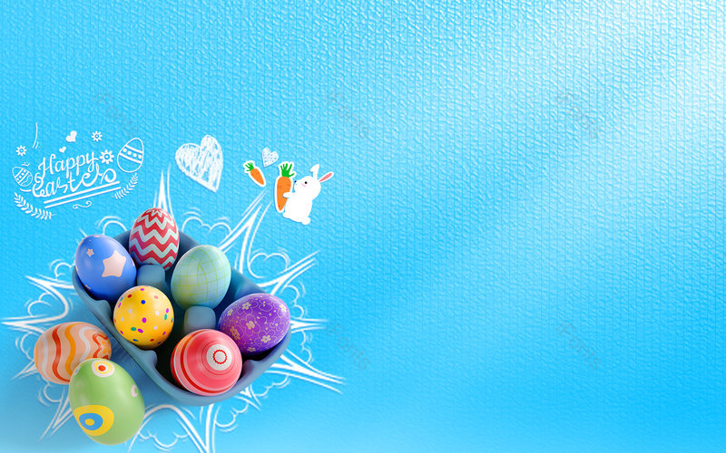 复活节蓝色彩蛋线条图形光线背景,插画/手绘图,插画/手绘图库,插画/手绘图下载,插画/手绘